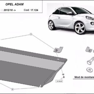 Cubre carter metalico Opel Adam 2012-2023
